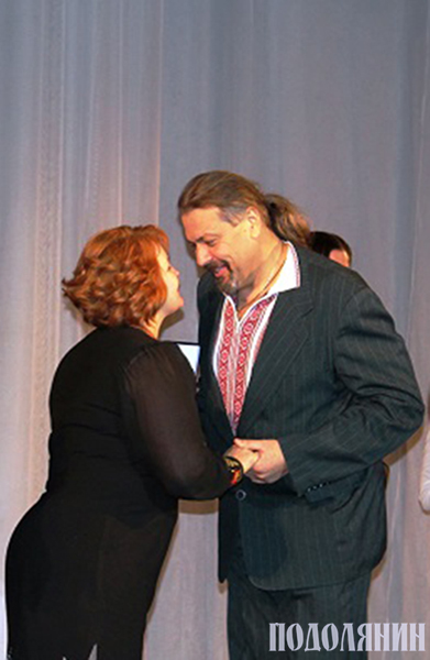 Сергій Пантюк під час церемонії вручення премії
