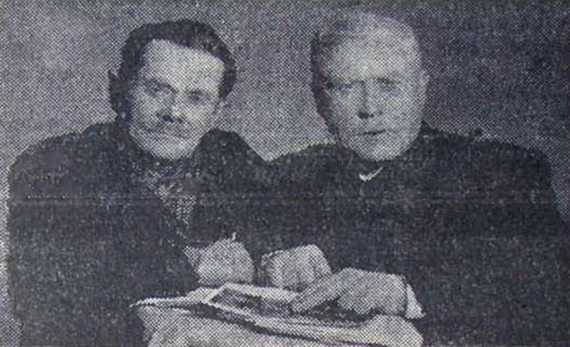 Один з організаторів першої комуни в Бабшині Сидір Співак (ліворуч) і один із перших комсомольців Кам’янеччини Петро Крижанівський