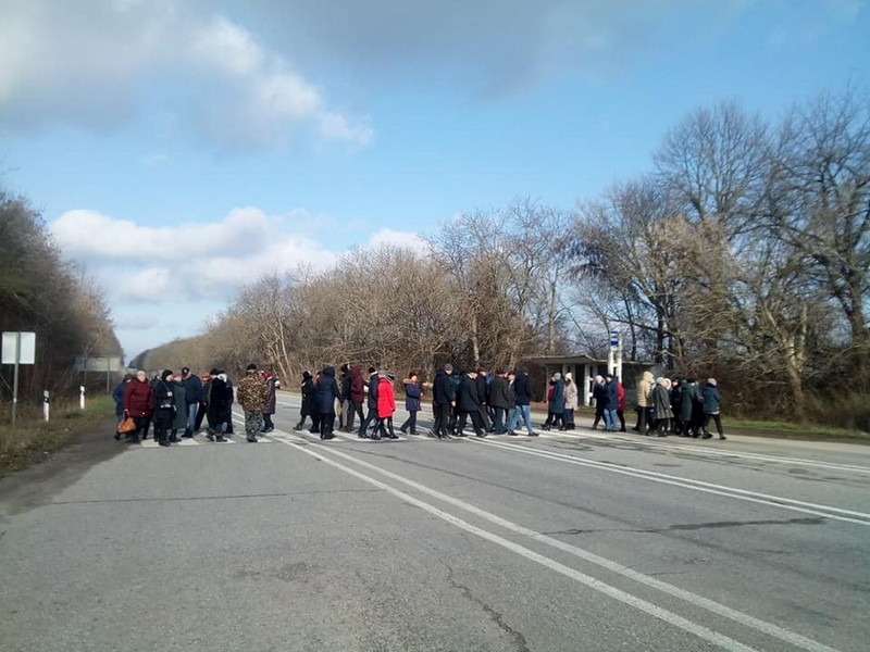 Протест мешканців Колибаївської ОТГ проти приєднання до міста