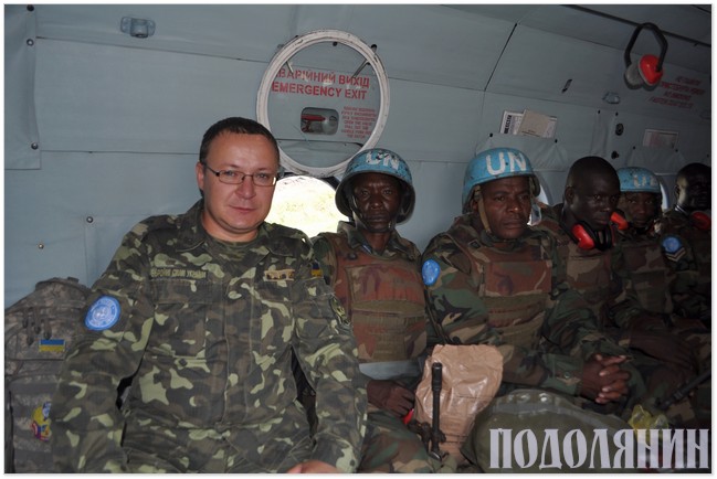 Підполковник Назар Волошин під час виконання миротворчої місії в ДР Конго