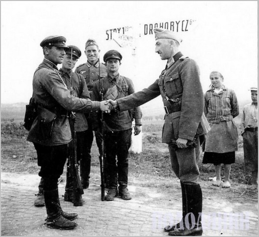 Зустріч радянських і німецьких «союзників» поблизу Дрогобича, вересень 1939 року
