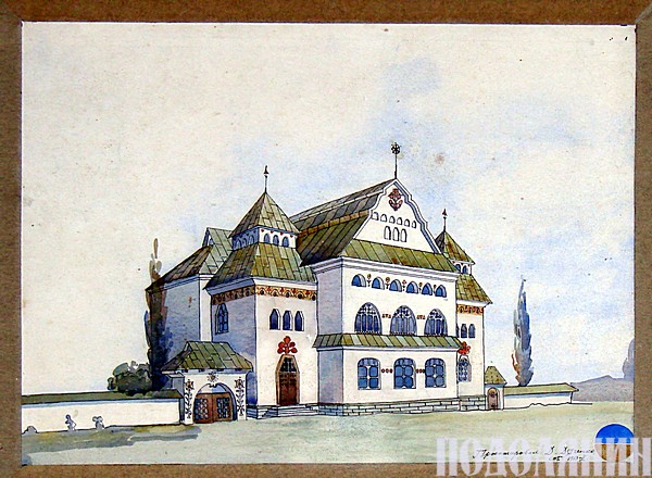 Ескіз архітектурного оформлення приміщення музею. 1913 р.