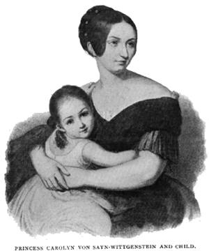 Кароліна Вітгенштейн із донькою Марією
