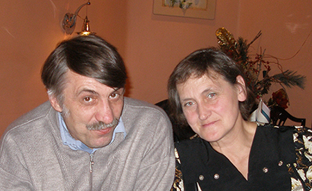 З дружиною Ольгою Віталіївною під час святкування річниці «Подолянина», 26 грудня 2010 р.