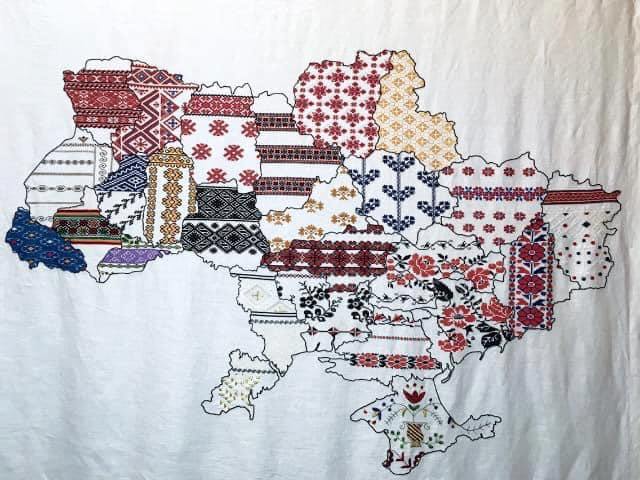 Вишита карта України з українського посольства у Туреччині