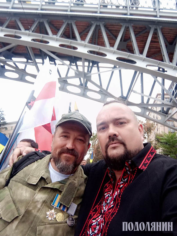 Кам’янчанин Павло Білоус та Андрій Лещенко в Києві на марші ветеранів