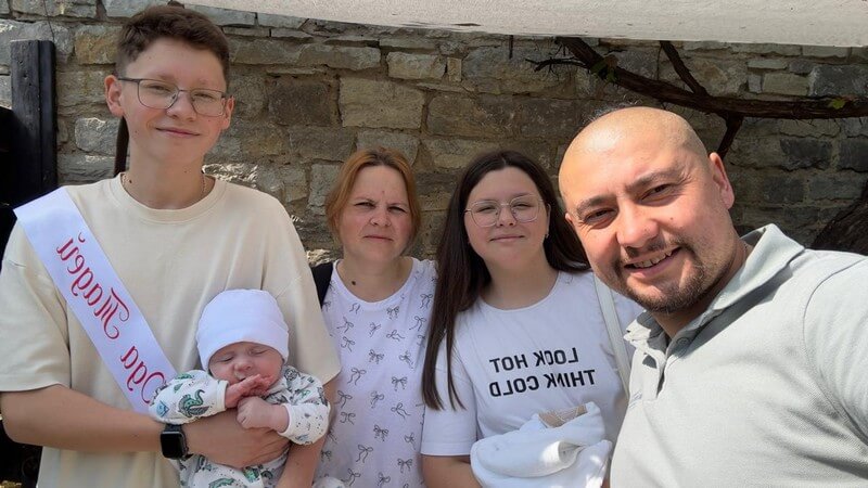 Із родиною: донька Cоломія, дружина Оксана, сини Ярослав і Тадей
